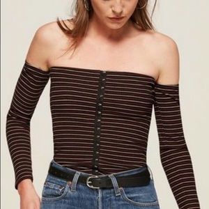 REFORMATION PRESTIN TOP - STRIPE